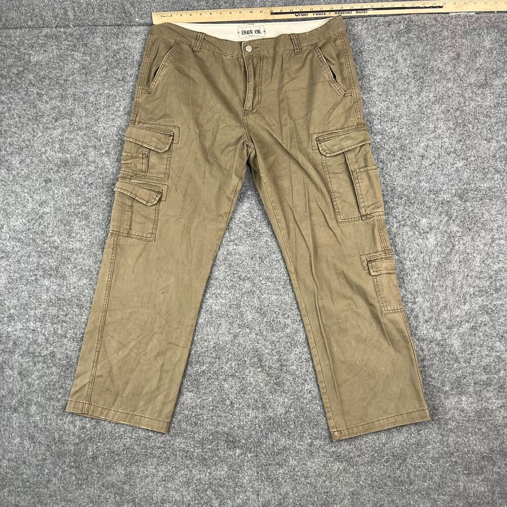 Iron Co Cargo Pants Mens‎ Size 38x30 Brown Utility Military Cotton Casual